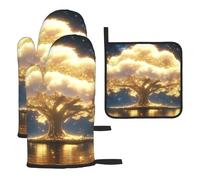 The Tree Of Life Is - Guantes de cocina coloridos resistentes al calor luminosos, almohadillas calientes, lindas cosas de panadero, regalos de cocina para amantes de la cocina, cocineros y madres