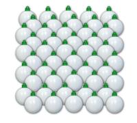 The Treemendous Ornament Decorator Treemendous - Kit de Recambio para decoración de árbol de Navidad, Adornos de Bolas Blancas en Blanco compatibles con árbol tremendo y Caja de Regalo (50 Unidades)