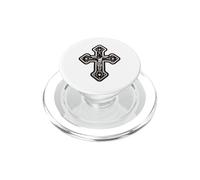The Tribal Rosario Silver Cross PopSockets PopGrip para MagSafe