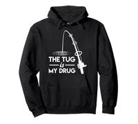 The Tug Is My Drug Funny Bass Bagre Carp Gar Fishing Sudadera con Capucha