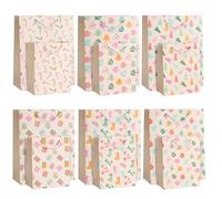 THE TWIDDLERS - 12 Bolsas de Regalo con Asas para Navidad - Bolsas de Regalo Festivas - 2 TamañosMultipaquete de Bolsas de Regalo con Coloridos Diseños de Acuarela - 24x18cm & 32x26cm