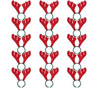 THE TWIDDLERS - 15 Diademas Navideñas de Fieltro con Forma de Reno para Disfraces de Navidad - 33 x 30 cm