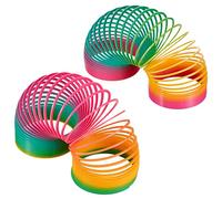 THE TWIDDLERS - 2 Grandes Muelles Gigantes (Slinky) de Colores Vibrantes - Regalos de Cumpleaños y Recompensas para Niños/Premios de Clase/Relleno de Piñata