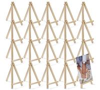 THE TWIDDLERS 20 Mini Caballete de Madera - Juego de Caballete de Fotos de Boda | Soporte Madera Cumpleaños Decoración Mesa de Fiesta