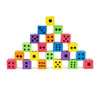THE TWIDDLERS 24 Dados Grandes de Espuma, 4cm - Suave, Resistente y No Tóxico - Diversión Educativa Clase Juego Juguete Niños.