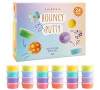 THE TWIDDLERS - 24 Masilla Rebotadora - Plastilina, Juguetes Educativos Sin Tóxico Creativo de Cumpleaños para Niños
