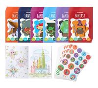 THE TWIDDLERS 24 Mini Libros para Colorear para Bolsas de Fiesta, con Pegatinas - Tema de Fantasía, A6 Mini Libros para Niños, Edades 4-8, Pequeños Libros para Colorear Perfectos para Bolsas de Fiesta