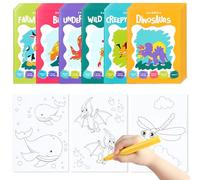 THE TWIDDLERS 24 Mini libros para colorear para niños - Tamaño A6, Dinosaurios, Animales de la granja & Plus - Regalos para invitados, bolsas de regalo, cumpleaños, bodas, Pascua