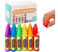 THE TWIDDLERS - 24 Varitas de Burbujas (6 Colores, 8cm) para Niños - Juegos al Aire Libre, Tubos Rellenables - Relleno para Bolsas de Fiesta y Detalles de Boda