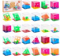 THE TWIDDLERS 28 Cube Juegos de Rompecabezas Puzzle Juegos Habilidad con Diferentes Niveles, Mini Juego Educativo para Desarrollar Habilidades Motrices, Regalitos Cumpleaños Invitados Niños