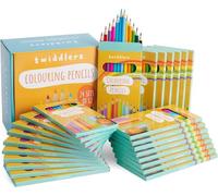 THE TWIDDLERS 288 Lápices de Colores (24 Paquetes de 12) - Set de dibujo, 18cm de Longitud - Regalos para Fiestas, Lápices de Dibujo para Niños y Adultos