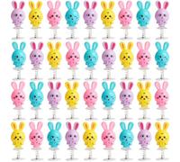 THE TWIDDLERS - 36 conejitos saltarines para niños, 6 cm - Conejito de Pascua para Fiestas de cumpleaños, Multipack para llenar Bolsas y Set de Regalo de Juguetes saltarines, premios para la Clase