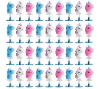 THE TWIDDLERS - 36 muñecos saltarines de Unicornio para niños, 6 cm - Regalos a Granel para Fiestas de cumpleaños de niñas, Set de Regalo de Juguetes saltarines y para Rellenar Bolsas de Regalos