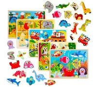 THE TWIDDLERS 5 Juguete Educativo de Rompecabezas de Madera Premium para Niños