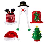 THE TWIDDLERS - 5 Sombreros Navideños para Fiestas Diseños Navideños Divertidos Disfraces para Niños y Adultos Accesorios para Fiestas de Navidad