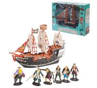 THE TWIDDLERS Barco Pirata con Figuras - Regalo Ideal para Niños Mayores a 5 Años