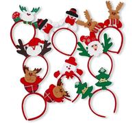 THE TWIDDLERS - Diademas Navideñas de 8 Piezas con Diseños Divertidos y Variados para Niños y Adultos, Talla única - Set de Regalo de Accesorios para Fiestas Navideñas y para Rellenar Calcetines