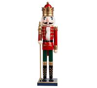 THE TWIDDLERS Gran Soldado Cascanueces de Navidad de Madera con Soporte, XL 50 cm - Material de Pino y Madera Hecho a Mano Decoración navideña Tradicional