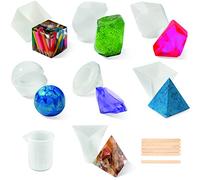 THE TWIDDLERS Juego de 8 Moldes Silicona Resina - Molde de Resina Epoxi | 6 Diseños Manualidades