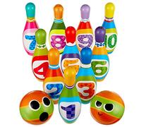 THE TWIDDLERS Juego de Bolos Suave para Infantiles - Bowling Set con 10 Alfileres 2 Bolas para Niños Pequeños y Bebé Niños Niñas