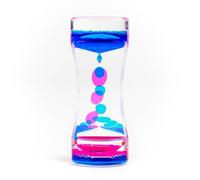 THE TWIDDLERS - Reloj de Arena sensorial con Temporizador de Movimiento de líquido Rosa Azul, 14 cm - Lámpara de Lava de Burbujas de Agua para niños, Juguete sensorial calmante para Autismo