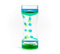 THE TWIDDLERS - Reloj de Arena sensorial con Temporizador de Movimiento de líquido Verde Azul, 14 cm - Lámpara de Lava de Burbujas de Agua para niños, Juguete sensorial calmante para Autismo