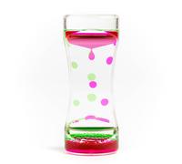 THE TWIDDLERS - Reloj de Arena sensorial con Temporizador de Movimiento líquido Rosa y Verde, 14 cm - Lámpara de Lava de Burbujas de Agua para niños, Juguete sensorial calmante para Autismo