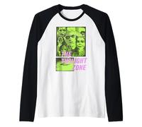 The Twilight Zone Pop Art Color Collage Retro TV Show Camiseta Manga Raglan