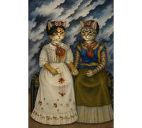 The Two Fridas Cats: Frida Kahlo Art Parody Lined Journal: The Two Fridas Masterpiece Parody Cat Notebook | 120 Lined Pages | 6x9 Inches | Mexican ... Lovers, Art History Students, and Painters