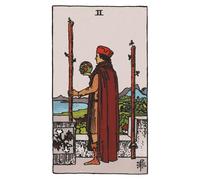 The Two of Wands: 156 College Ruled Lined Pages (78 leaves), 5x8 Notebook, Journal, Diary, Planner featuring image of The Two of Wands Tarot card