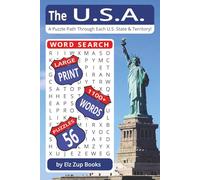 The U.S.A Word Search Book: A puzzle path through each U.S. state and territory | 2nd Edition, Large Print, 56 puzzles, 1100+ words | Learn while ... fun! (Word Search & Learn Puzzle Books)