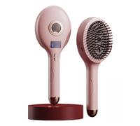 The Ultimate 2-in-1 Styling Brush & Hair Mister, Wet & Dry Tangle-Free Comb with Soft Bristles for Smooth, Shiny, Frizz-Control Hairstyling (Pink)
