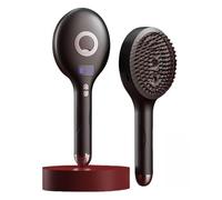 The Ultimate 2-in-1 Styling Brush & Hair Mister, Wet & Dry Tangle-Free Comb with Soft Bristles for Smooth, Shiny, Frizz-Control Hairstyling (Black)