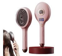 The Ultimate 2-In-1 Styling Brush & Hair Mister, Wet & Dry Tangle-Free Hair Brush, Detangling Hairs Brush Glides Through Tangles, Adds Shine and Makes Hairs Smooth, Reduces Frizz (Pink)