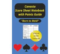 The Ultimate Canasta Score Sheet Notebook with Points Guide: "Born to Meld"