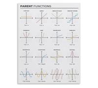 The Ultimate Parent Functions Guide Poster Educational Wall Chart for Math Study and Classroom Decor(Unframed,16x24inch(40x60cm))
