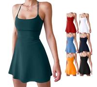 The Ultimate Tummy Control Backless Active Dress, Athletic Dresses for Women with Shorts, Made for Movement (Green,M)