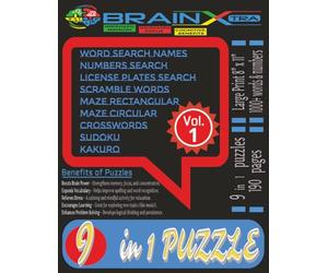 The ULTRA MIX Puzzles Book 1000+ Words and Numbers & More: The Ultimate Collection: Mixed puzzle book for Adults, seniors & teens | Large Print 8 x 11 Inch | Word Search, Number Search, Crosswords, Mazes, Sudoku, Kakuro and More | 9 in 1 puzzles book