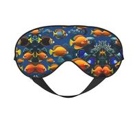 The Underwater World - Máscara de dormir unisex con estampado de peces tropicales, máscara de ojos de doble cara, ideal para un sueño profundo y cuidado de la piel