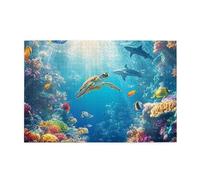 The Underwater World Of Coral Reefs, Sharks and Loros Fish - Rompecabezas de madera de 1000 piezas para adultos, regalos para decoración del hogar