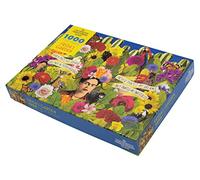 The Unemployed Philosophers Guild Rompecabezas de jardín Frida Kahlo, 1000 piezas, acabado mate reducido, incluye caja y mini póster con arte de rompecabezas