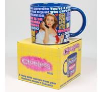 The Unemployed Philosophers Guild Taza de café Clueless - Citas icónicas de la película clásica de culto, con licencia oficial, viene en una divertida caja de regalo, 14 onzas