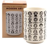 The Unemployed Philosophers Guild Taza de té de Porcelana con Texto en inglés It's Hard to Get a Handle on Modern Art con 65 Artistas