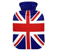 The Union JackHot - Botella de agua y funda suave y cálida para cama de invierno, cuello y hombros, 2 L