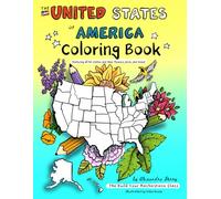 The United States of America Coloring Book: Featuring all 50 states and their flowers, birds and trees! (Adventures in the USA)