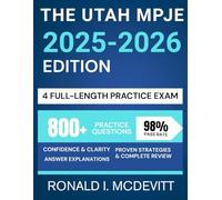 The Utah MPJE 2025-2026 Edition: Your Complete Roadmap to Navigating Pharmacy Law, Featuring Targeted Review, Realistic Practice Questions, and Clear Legal Breakdowns.