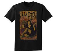 The Vampira Show B-Movie Horror Poster Vampire Goth T-Shirt tee Unisex Mens Shirt Black XL