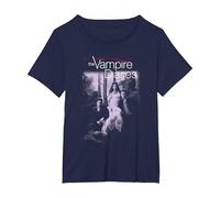 The Vampire Diaries Camiseta, Mujer Tallas Grandes, Azul Marino, 4XL Grande