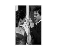 The Vampire Diaries Damon and ElenaArt - Lienzo impreso de pinturas al óleo, reproducción moderna en lienzo, ilustraciones abstractas de paisajes impresos en lienzo, arte de pared para decoración del
