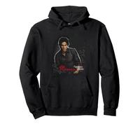 The Vampire Diaries Damon Sudadera con Capucha, Unisex para Adultos, Negro, S